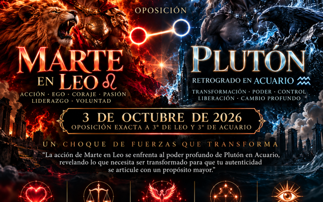 MARTE EN LEO OPOSICIÓN PLUTÓN Rx EN ACUARIO: Cuando el Poder se encuentra con el Poder